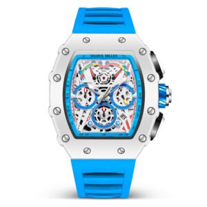 Sharol Milles Apex Luxury Blue Skeleton Watch - Image 1