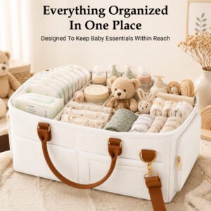 Sharol Milles™ Luxury Baby Organizer Dark Brown Bag - Image 6