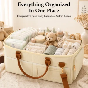 Sharol Milles™ Luxury Baby Organizer Brown Bag - Image 8