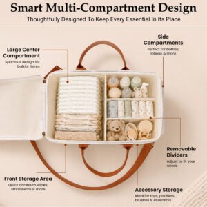 Sharol Milles™ Luxury Baby Organizer Dark Brown Bag - Image 7