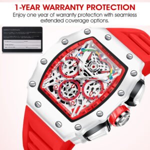 Sharol Milles Apex Luxury Red Skeleton Watch - Image 5