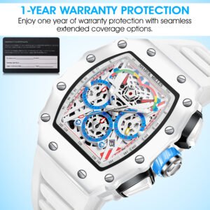 Sharol Milles Apex Luxury White Skeleton Watch - Image 5