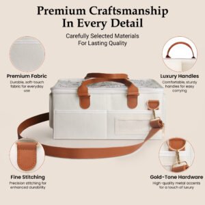 Sharol Milles™ Luxury Baby Organizer Dark Brown Bag - Image 4