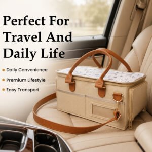 Sharol Milles™ Luxury Baby Organizer Brown Bag - Image 4