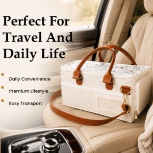 Sharol Milles™ Luxury Baby Organizer Dark Brown Bag - Image 5