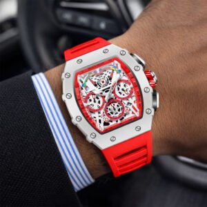 Sharol Milles Apex Luxury Red Skeleton Watch - Image 6