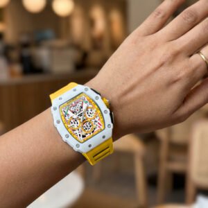 Sharol Milles Apex Luxury Yellow Skeleton Watch - Image 6