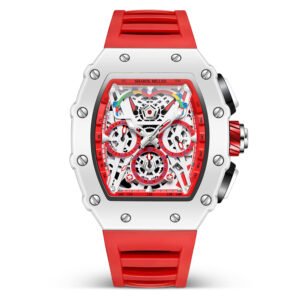 Sharol Milles Apex Luxury Red Skeleton Watch - Image 1