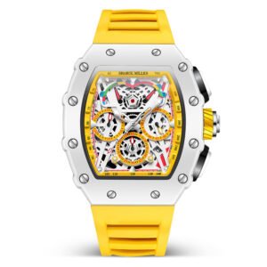 Sharol Milles Apex Luxury Yellow Skeleton Watch - Image 1
