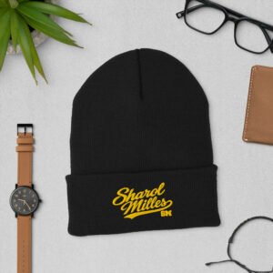 Sharol Milles Signature Gold Beanie | Unisex Streetwear - Image 3