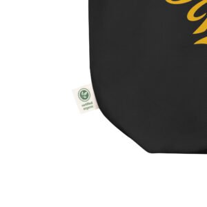 Sharol Milles Organic Cotton Tote Bag – Black Reusable Eco Bag - Image 4