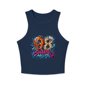 harol Milles Women's Graphic Racerback Tank Top – Basketball Streetwear - Image 3
