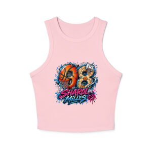 harol Milles Women's Graphic Racerback Tank Top – Basketball Streetwear - Image 5